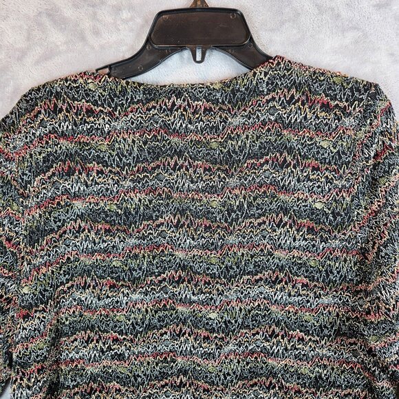 NWT JM Collection Tunic Blouse Womens XL multicolor knit overlay career modest - Picture 3 of 11
